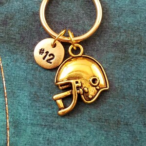 Football Helmet Keychain SMALL Football Keyring Football Player Gift Coach Gift Football Team Gift Boyfriend Keychain Husband Keychain Men's