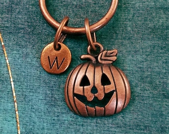 Jack-o-Lantern Keychain VERY SMALL Jack O Lantern Keychain Jack-o-Lantern Keyring Pumpkin Keychain Personalized Keychain Halloween Keychain