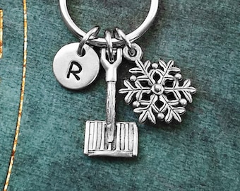 Shovel Keychain VERY SMALL Snow Shovel Keyring Christmas Keychain Personalized Keychain Snowflake Keychain Snow Keychain Winter Keychain