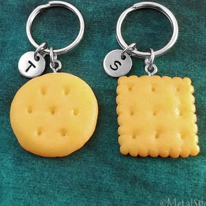 Saltine Keychain SET of 2 SMALL Cracker Keychains Best Friend Keychain Couples Keychain Friendship Gift Boyfriend Keychain Cracker Keychain