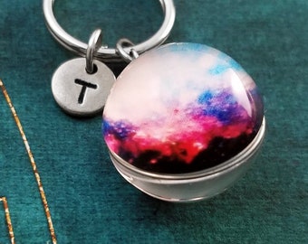 Galaxy Keychain SMALL Nebula Keychain Galaxy Keyring Space Keychain Celestial Keychain Boyfriend Keychain Stars Keychain Personalized Gift