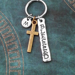 Cross Keychain Cross Keyring Cross Charm Keychain Christian Keychain Cross Charm Keychain Blessed Keychain Easter Keychain Jesus Christ