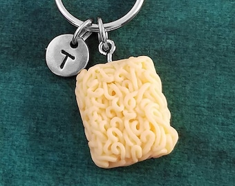 Ramen Keychain SMALL Ramen Noodles Keychain Ramen Keyring Ramen Gift Personalized Initial Keychain Ramen Charm Keychain Ramen Pendant