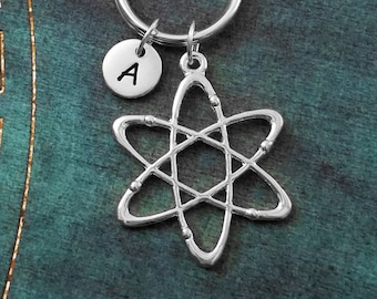 Atom Keychain SMALL Atom Keyring Chemistry Keychain Atomic Keychain Scientist Keychain Physics Keychain Molecule Keychain Physicist Science