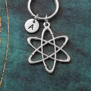 Atom Keychain SMALL Atom Keyring Chemistry Keychain Atomic Keychain Scientist Keychain Physics Keychain Molecule Keychain Physicist Science