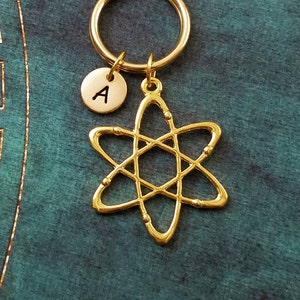 Atom Keychain SMALL Atom Keyring Chemistry Keychain Atomic Keychain Scientist Keychain Physics Keychain Molecule Keychain Physicist Science