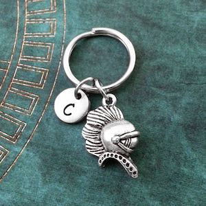 Spartan Keychain SMALL Spartan Helmet Keychain Personalized Keychain Spartan Warrior Keychain Spartan Gift Spartan Helm Keychain Greek Gift