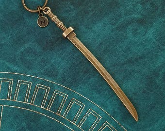 Katana Keychain LARGE Katana Keyring Personalized Keychain Samurai Keychain Samurai Sword Keychain Boyfriend Keychain Japanese Keychain