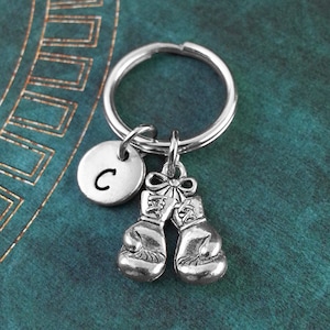 Boxing Gloves Keychain, SMALL Personalized Keychain, Boxing Glove Keychain, Boxing Gift Boxing Necklace Father&#39;s Day Keychain Boyfriend Gift