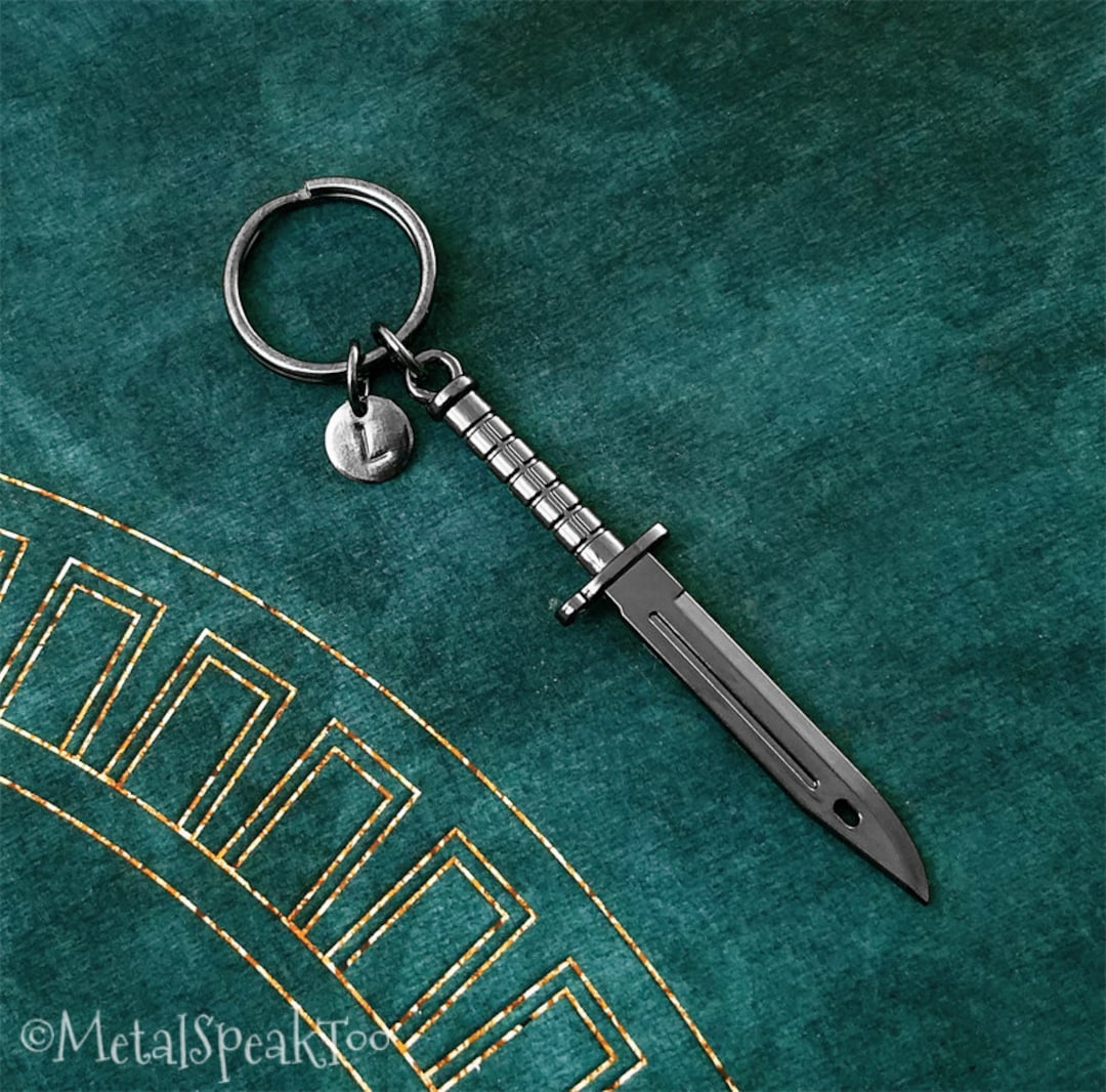 Knife Keychain SMALL Military Knife Keyring Tactical Knife Dagger Keychain  Hunting Keychain Boyfriend Keychain Husband Keychain Hunter Gift 