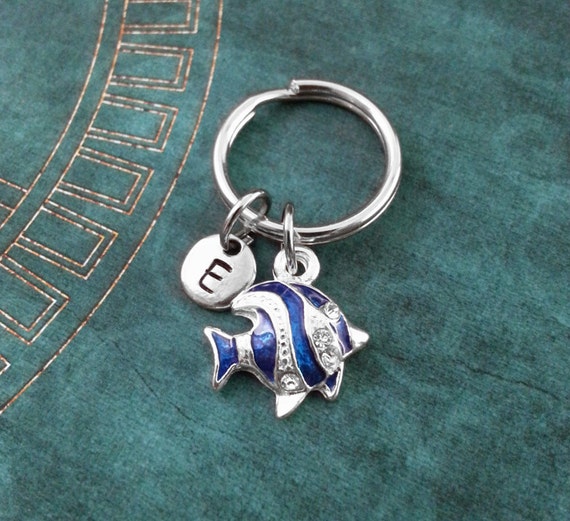 Personalized fish shop keychain