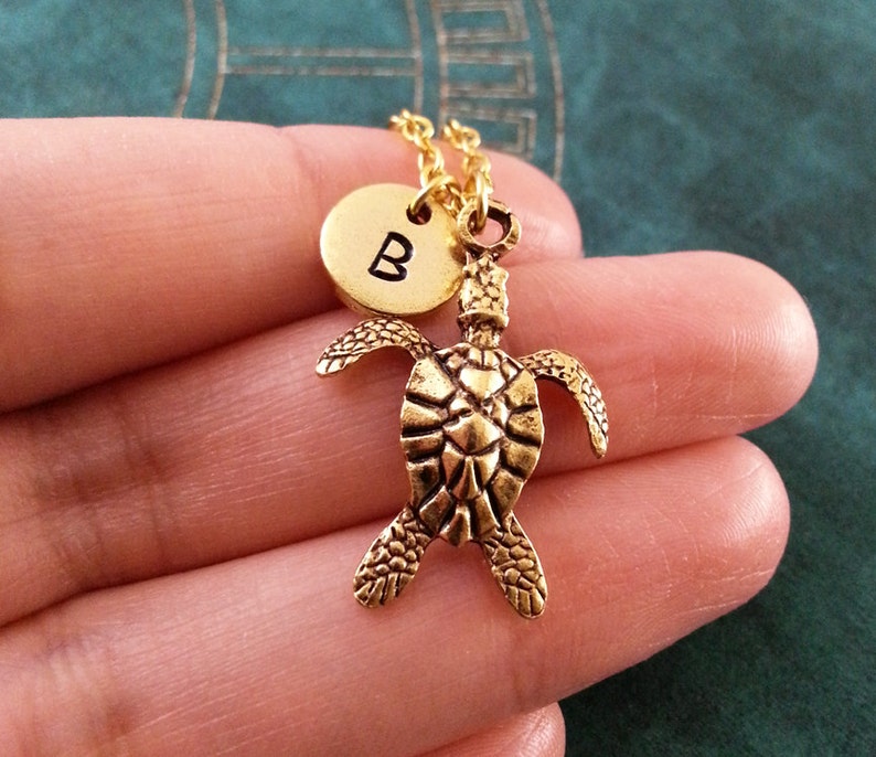 Turtle Keychain VERY SMALL Gold Tortoise Keychain Personalized Etsy