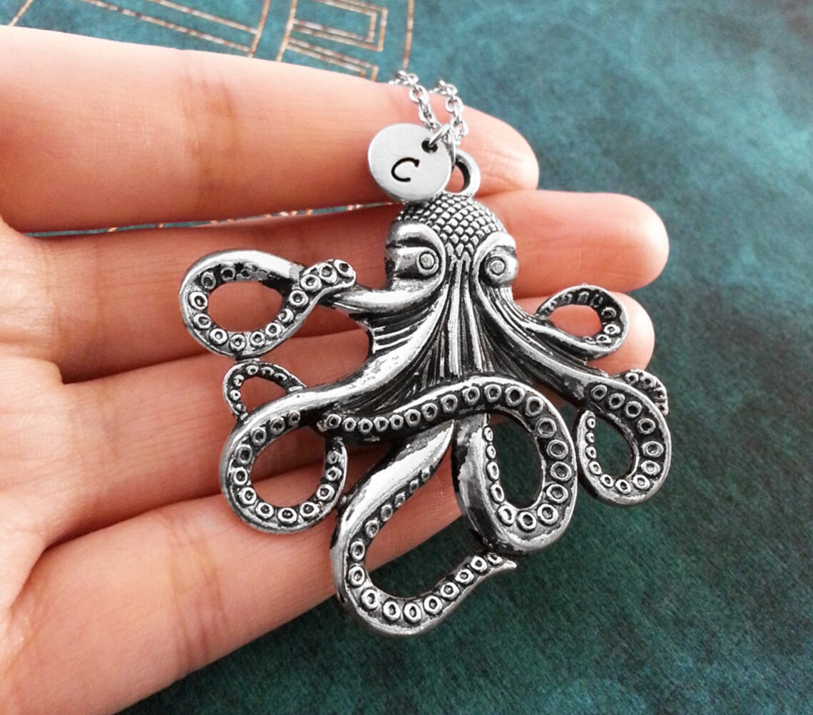 Octopus Keychain LARGE Octopus Keyring Personalized Keychain Etsy
