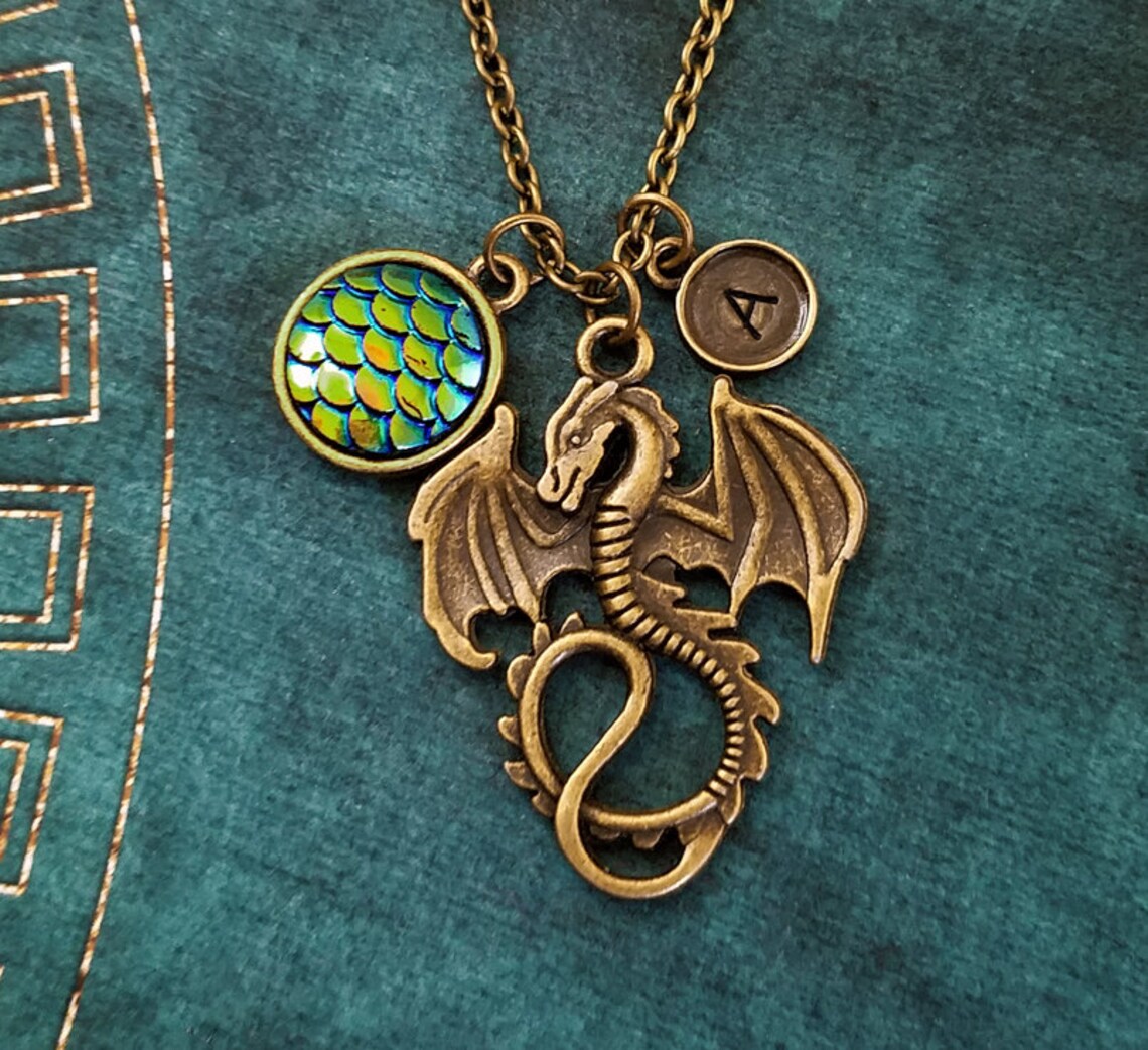 Dragon Keychain SMALL Bronze Dragon Keyring Personalized Etsy