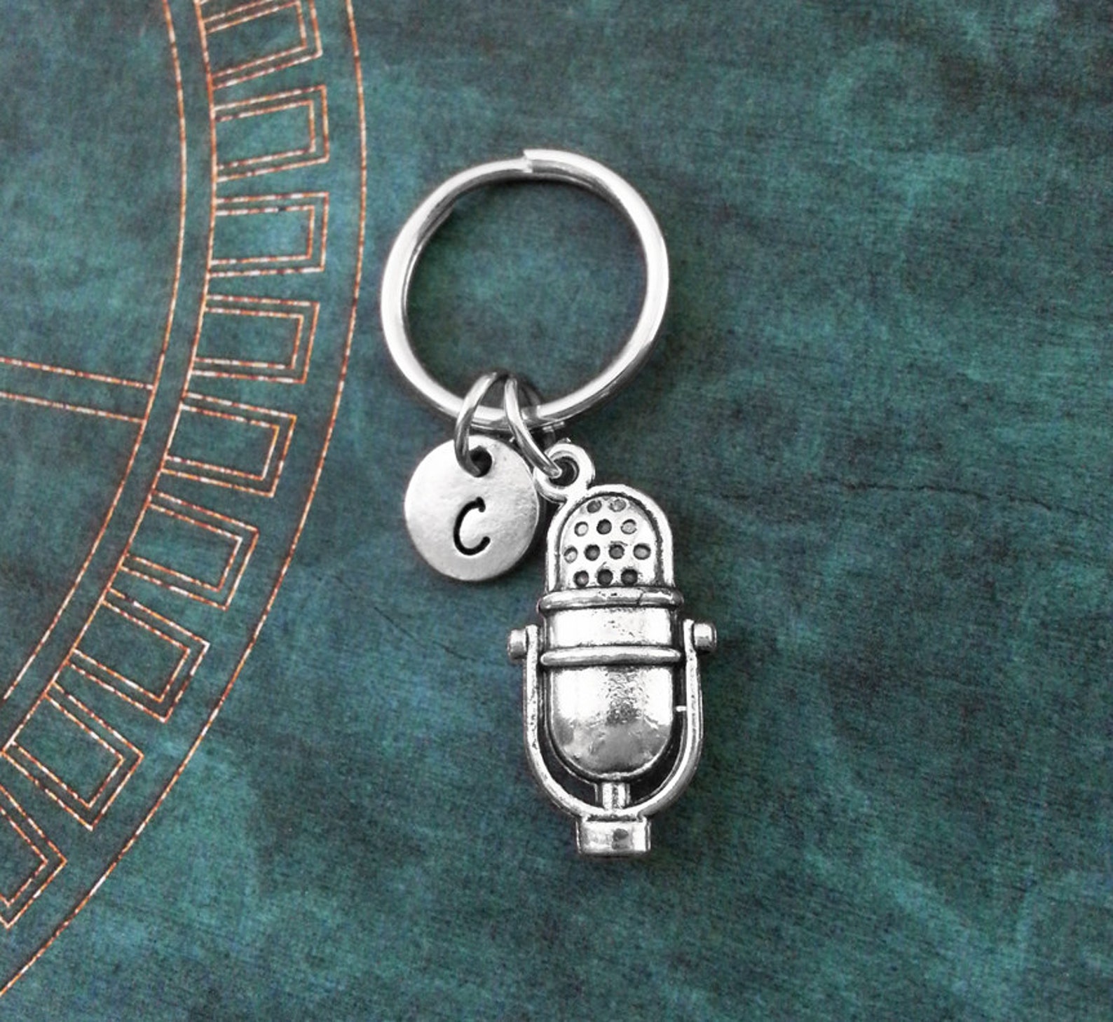 Microphone Keychain SMALL Microphone Keyring Personalized Etsy