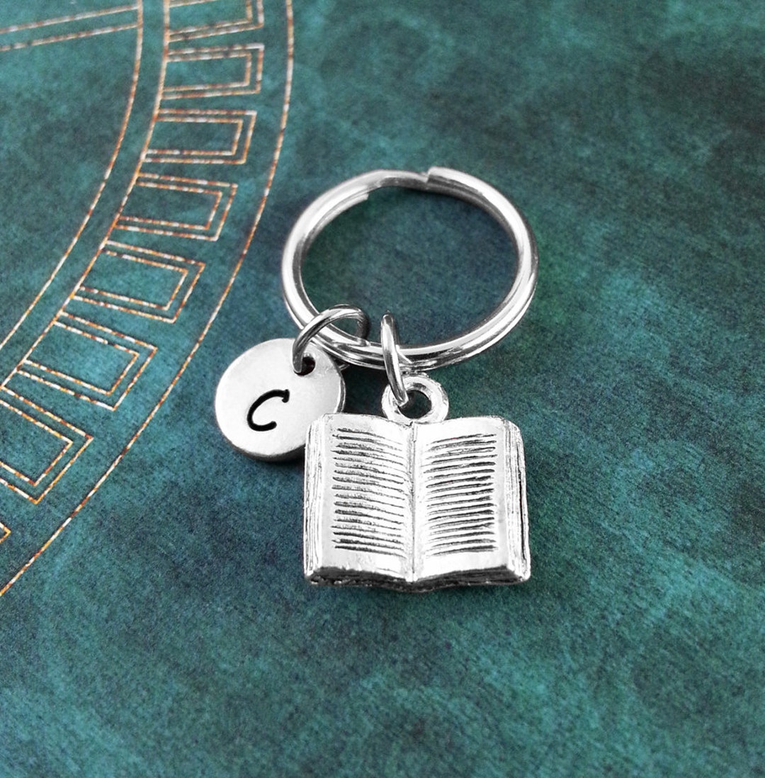 Book Keychain Book Keyring Personalized Keychain Book Gift Book Lover