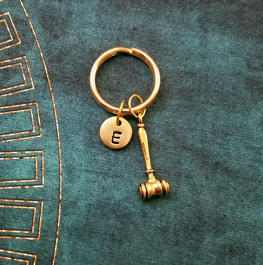 Gavel Keychain VERY SMALL Gavel Charm Keychain Gavel Keyring Etsy