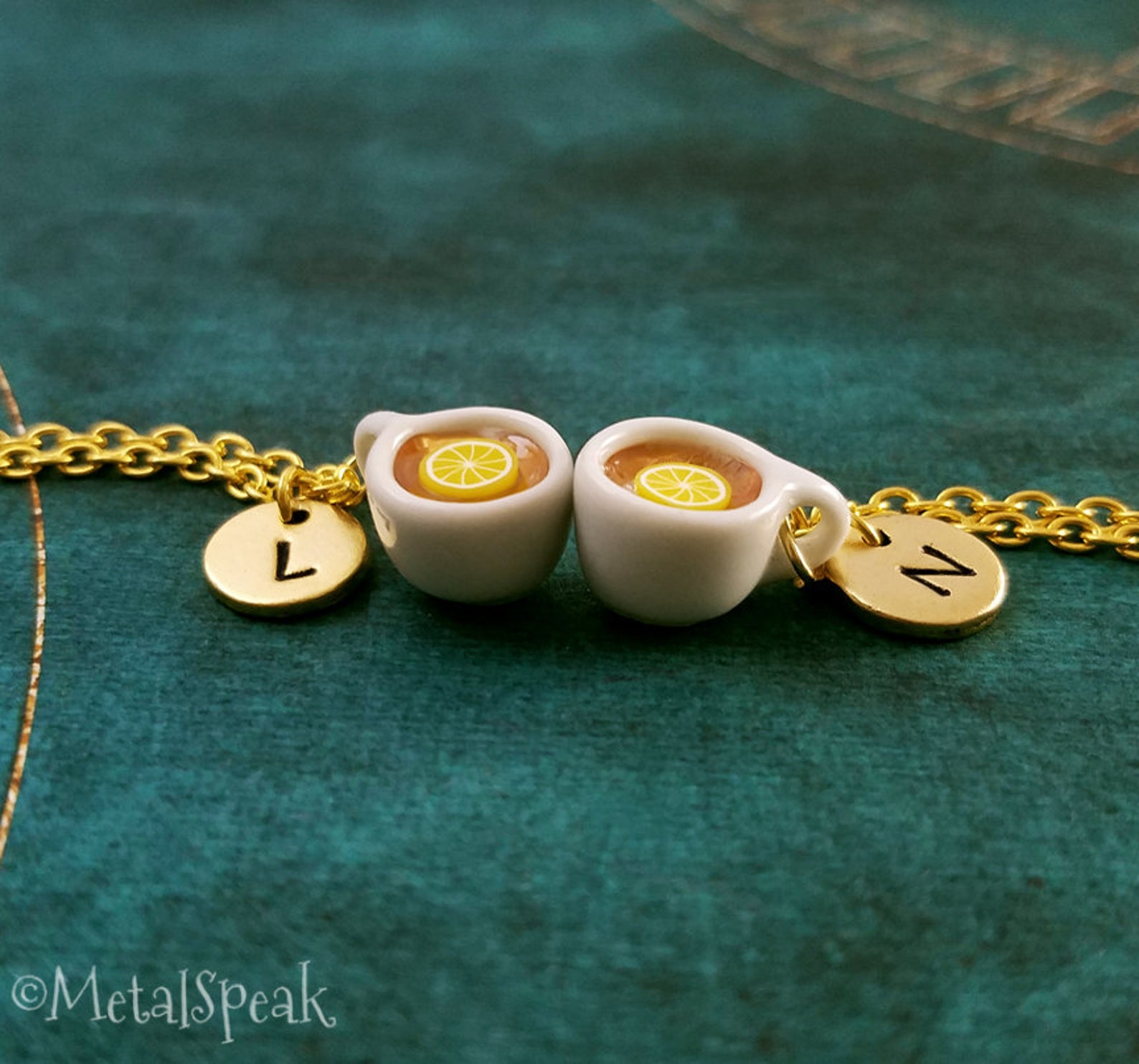 Tea Keychain SET of 2 SMALL Tea Keychains Tea Keyring Sisters Etsy