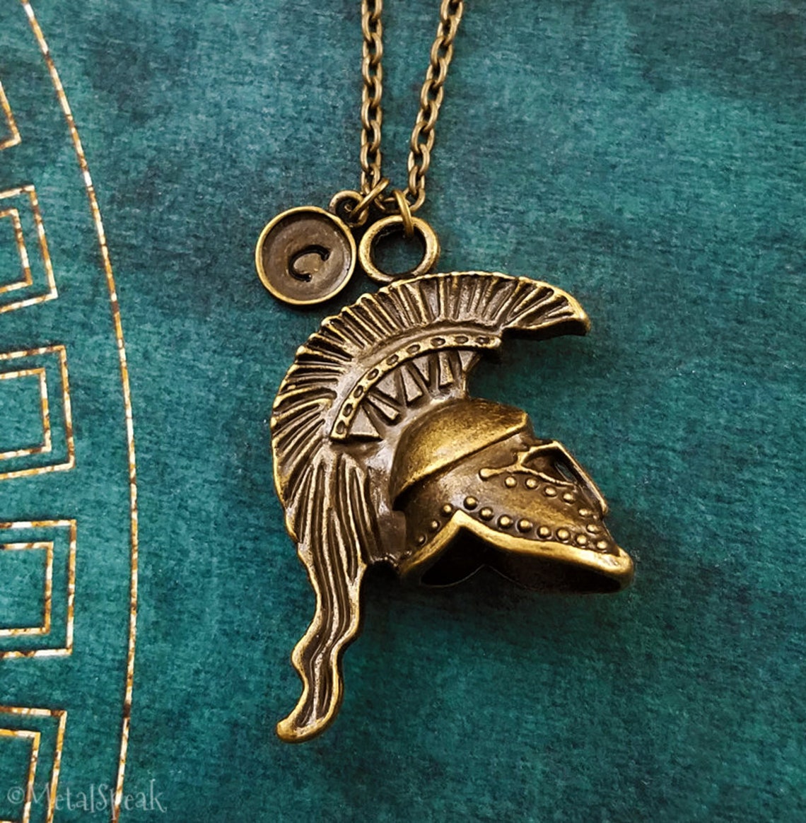 Spartan Keychain Bronze Spartan Helmet Keychain Personalized Etsy