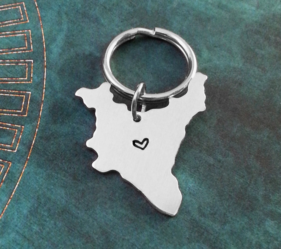 India Keychain India Keyring Country Keychain India Gift Long Distance
