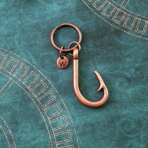 Copper Fish Hook Keychain