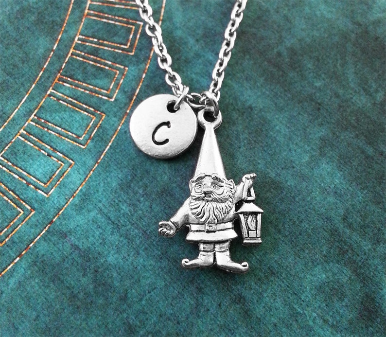 Gnome Keychain VERY SMALL Lawn Gnome Keyring Personalized Keychain Garden Gnome Gift Lantern Keychain Fantasy Keychain Bridesmaid Keychain