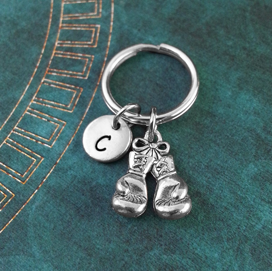 Boxing Gloves Keychain SMALL Personalized Keychain Boxing Etsy