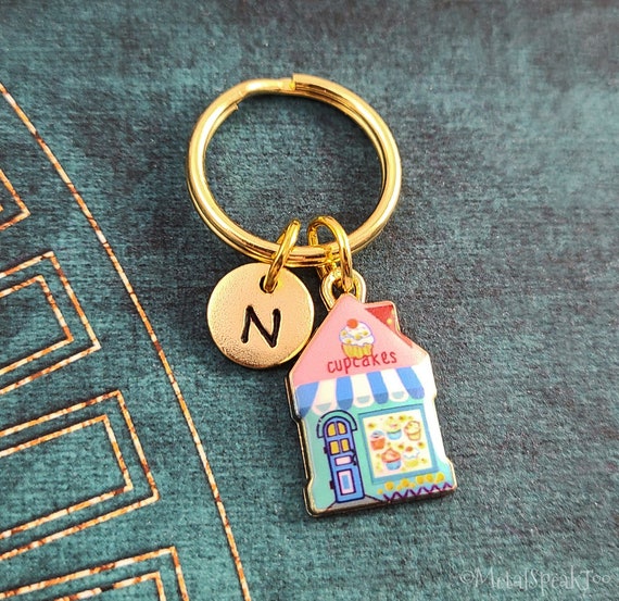 Cupcake Shop Keychain SMALL Bakery Keychain Baking Keychain | Etsy