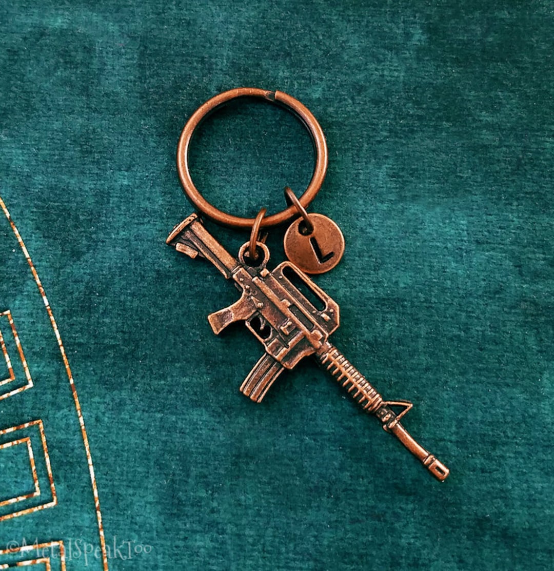 Assault Rifle Keychain SMALL Machine Gun Keychain AK47 Keychain