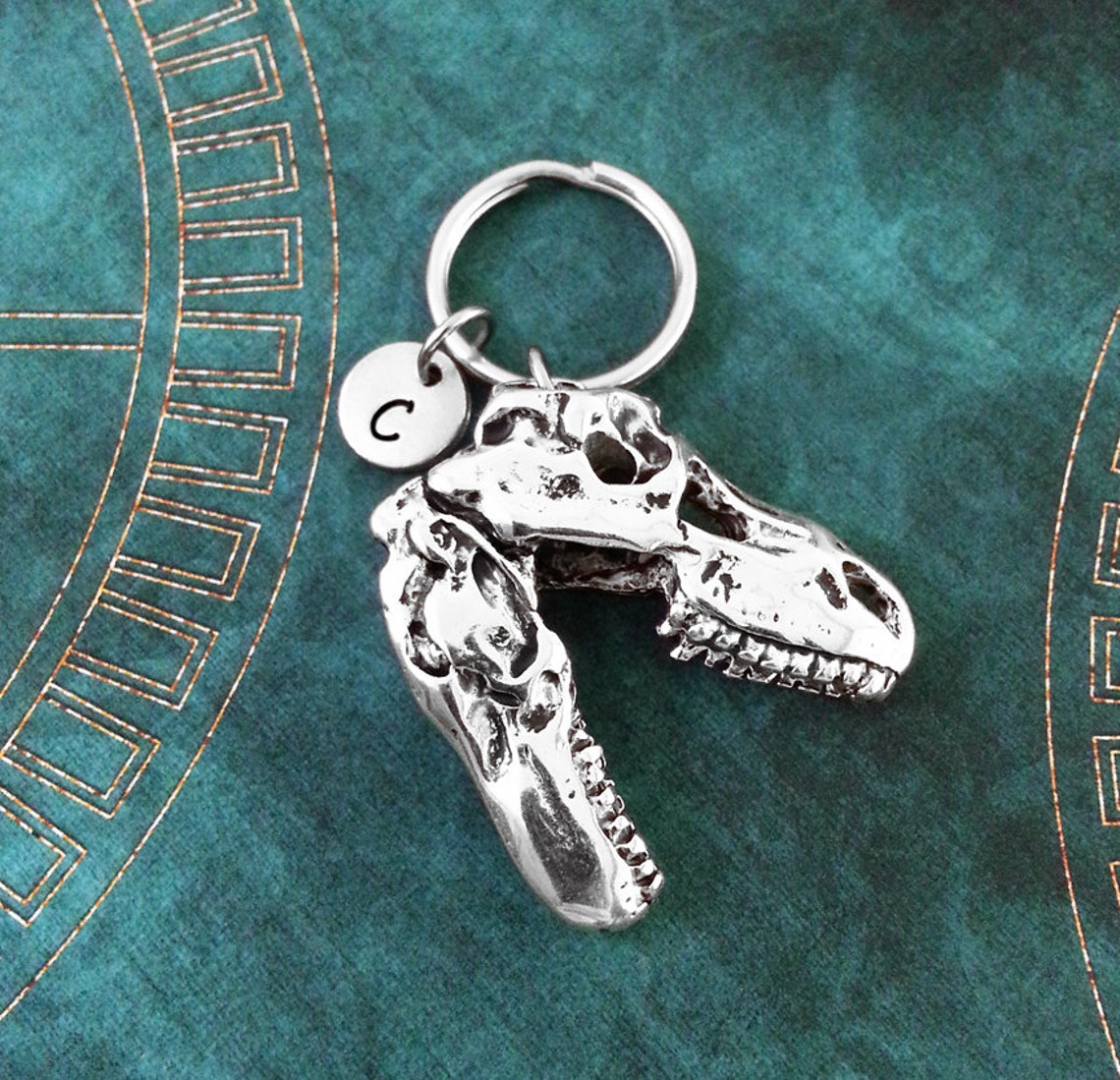 Dinosaur Keychain LARGE Trex Keyring Personalized Keychain Etsy