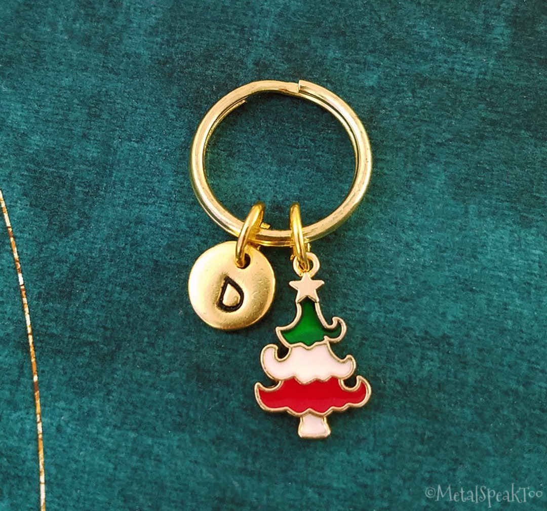 Tree Keychain VERY SMALL Christmas Tree Keychain Christmas Etsy