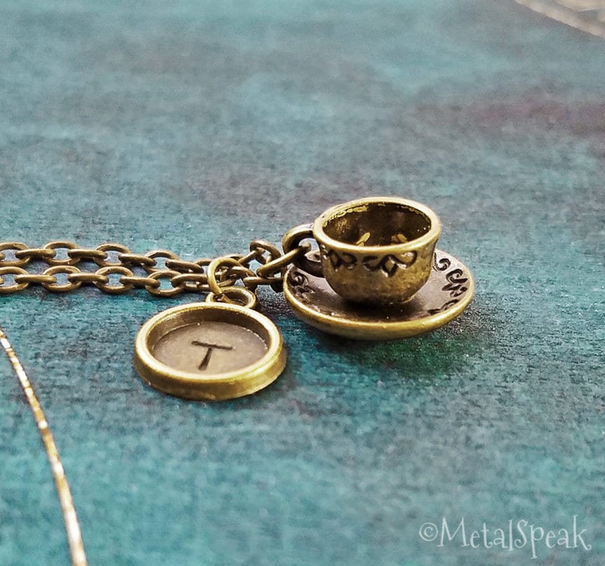 Teacup Keychain SMALL Bronze Teacup Keychain Tea Keychain Etsy UK
