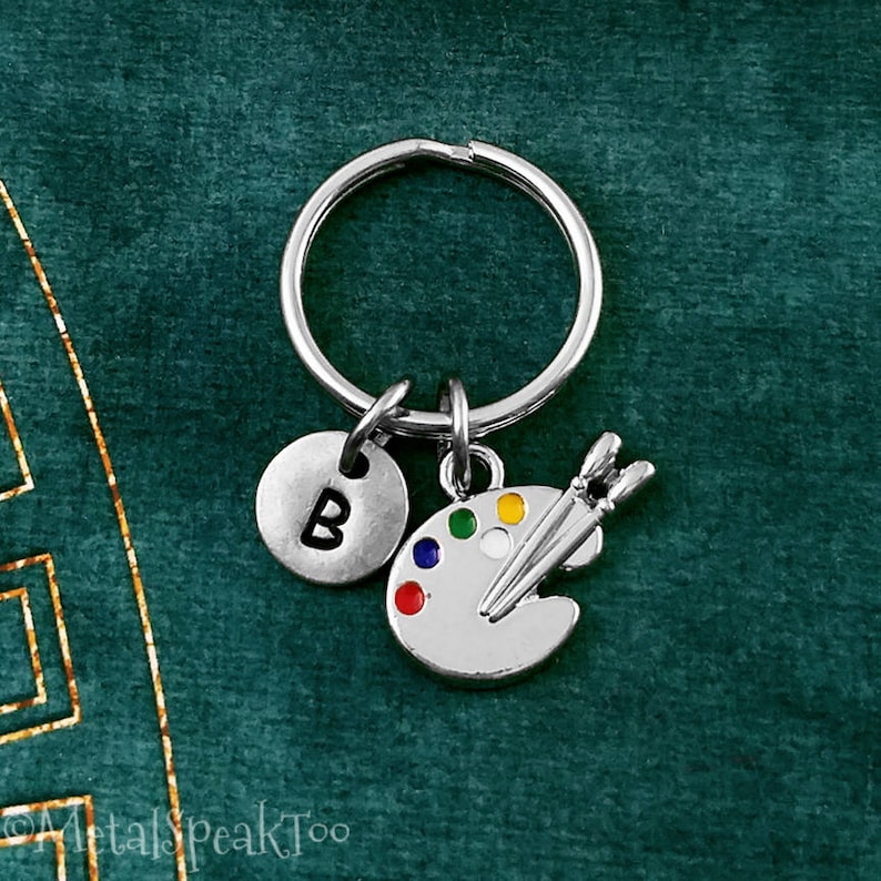 Paint Palette Keychain VERY SMALL Artist Palette Keyring Etsy