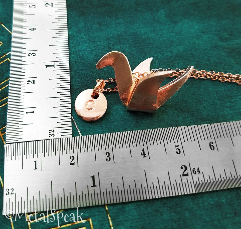 Origami Crane Keychain SMALL Paper Crane Keyring Monogram Gift Etsy