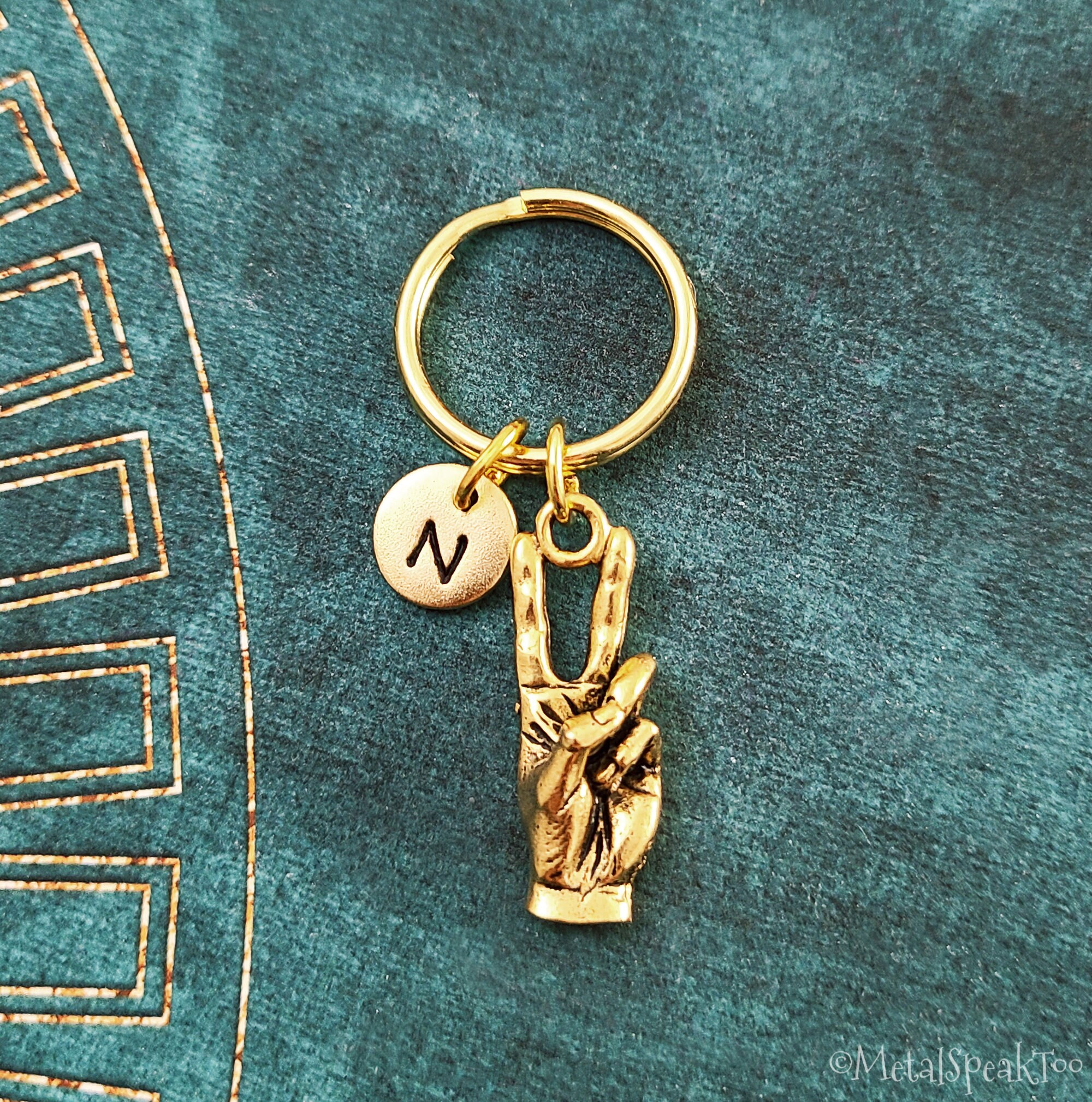 Peace Sign Keychain SMALL Peace Sign Charm Keychain Hippie Keychain V ...