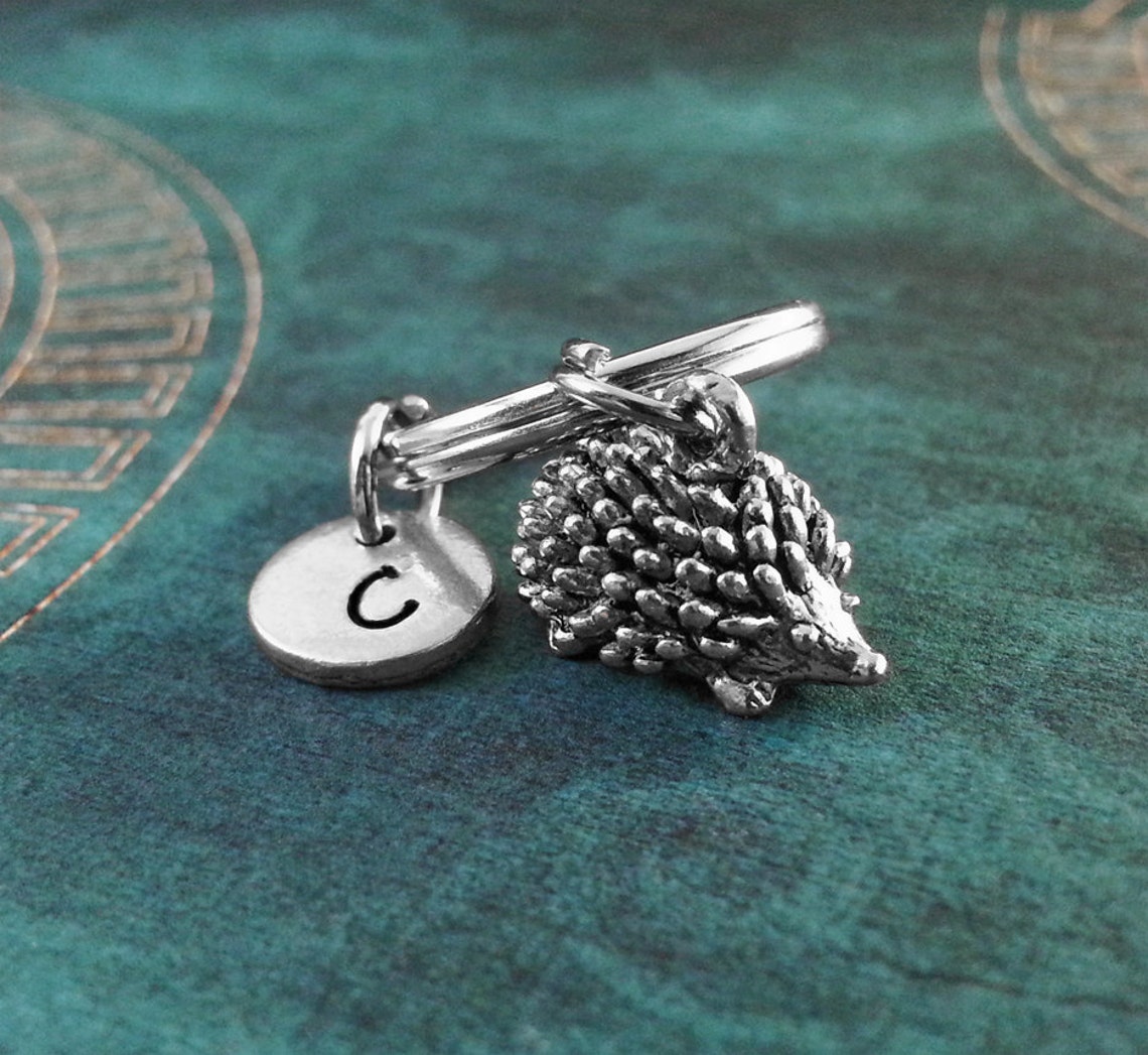 Hedehog Keychain VERY SMALL Hedgehog Keyring Personalized | Etsy