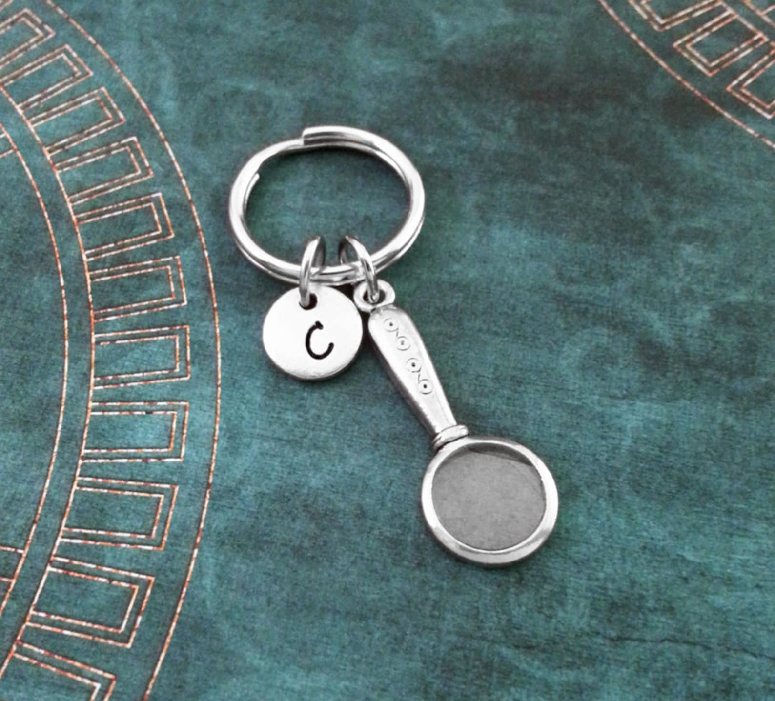 Magnifying Glass Keychain VERY SMALL Detective Keychain Etsy