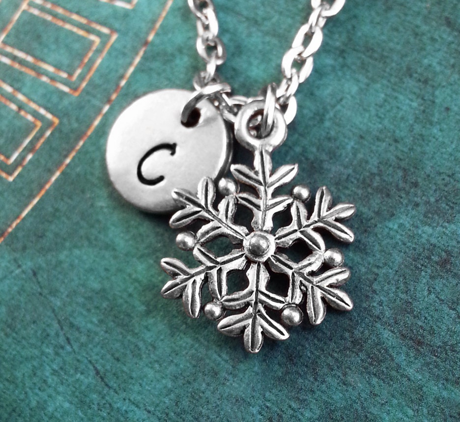 Snowflake Keychain Personalized Keychain Winter Snowflake Etsy