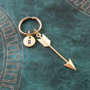 Arrow Keychain, Arrow Charm Keychain, Personalized Keychain, Boho Keychain, Arrow Keyring, Archer Keychain, Archery Gift, Arrow Jewelry