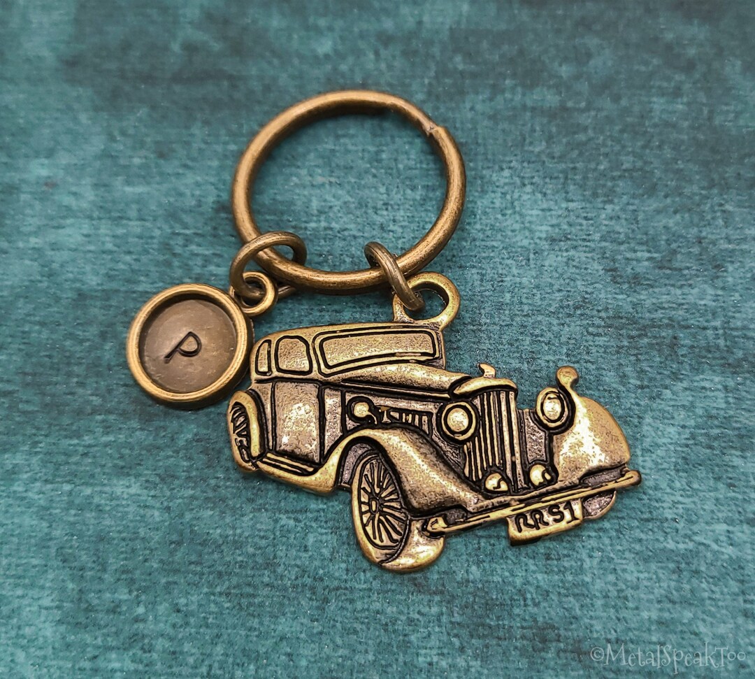 Vintage Car Keychain SMALL Antique Car Keyring Car Pendant Keychain ...
