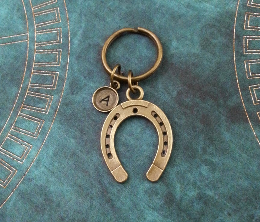 Horseshoe Keychain SMALL Horse Shoe Keychain Bronze Horseshoe Etsy