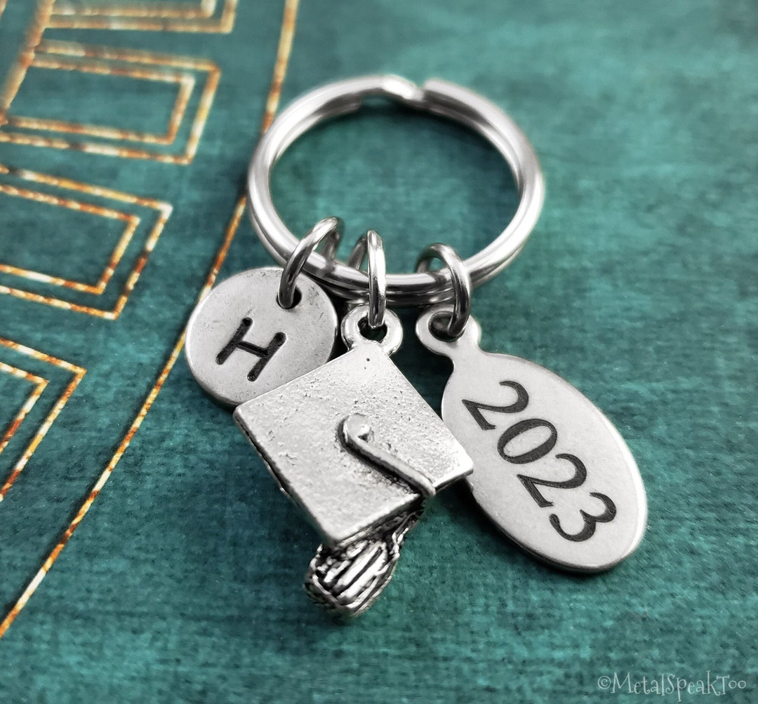 Graduation Keychain SMALL Graduating Class of 2023 Cap Charm Keyring ...