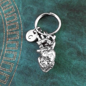 Anatomical Heart Keychain, Heart Charm, Personalized Key Ring, Medical Keyring, Monogram Necklace, Human Heart Necklace Heart Pendant