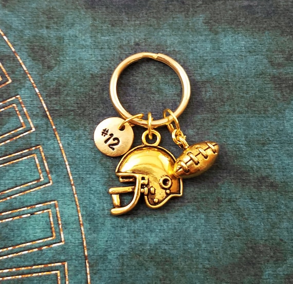 Football Player Keychain – Plastic Multi-Color Keyring Gift