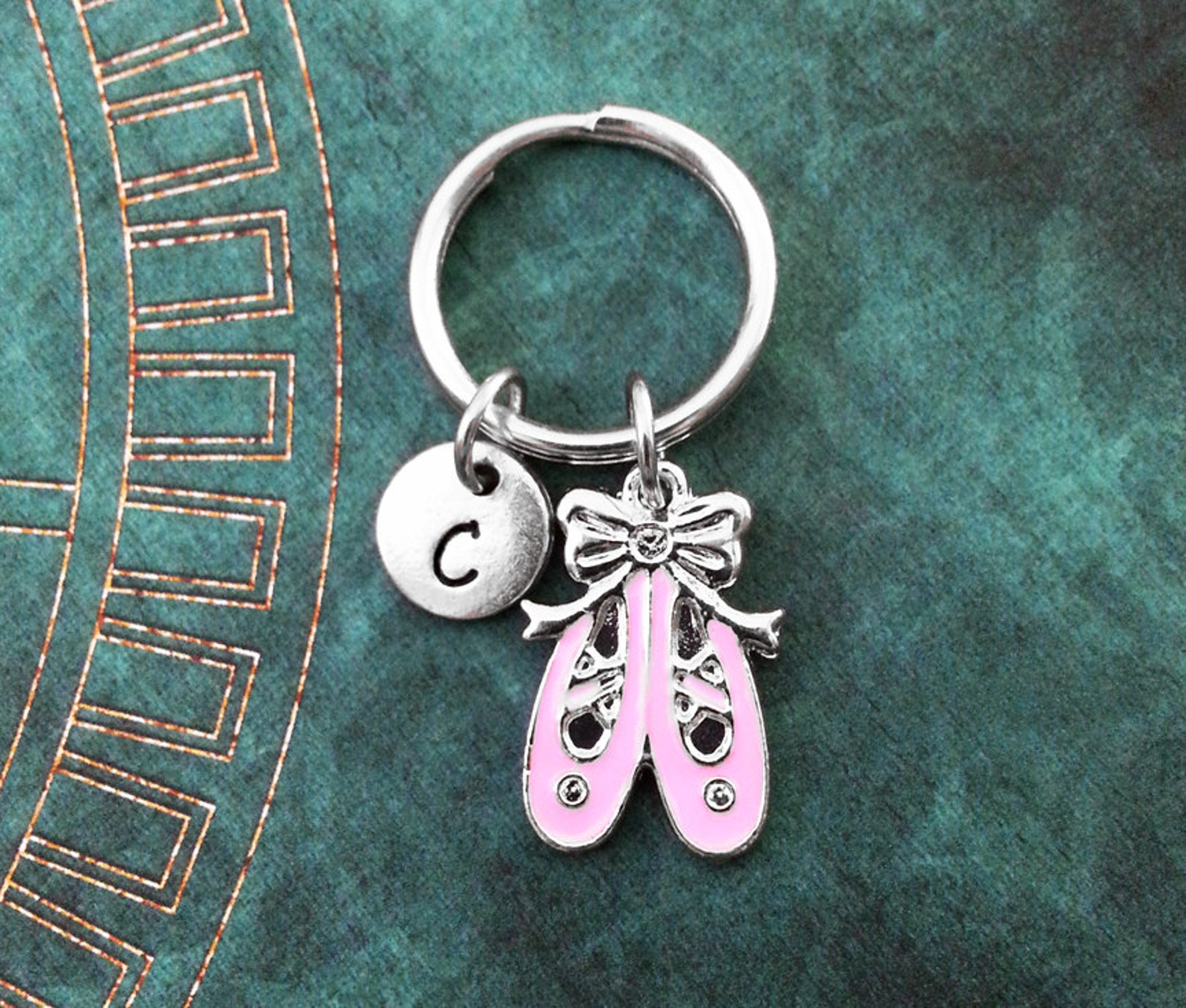 Ballet Shoes Keychain SMALL Pink Ballet Slippers Keychain Etsy