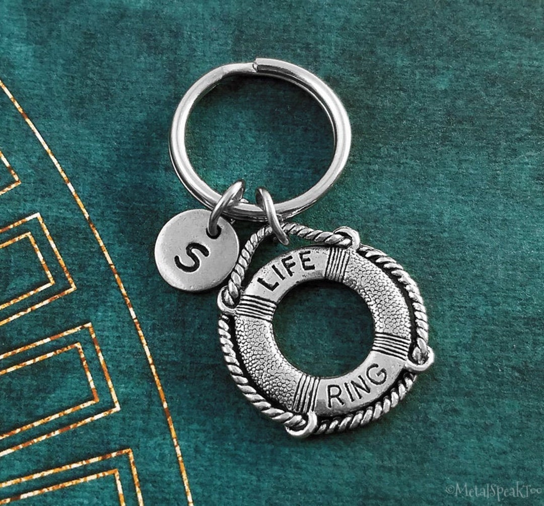 Life Ring Keychain SMALL Lifering Keyring Lifesaver Keychain Lifeguard ...