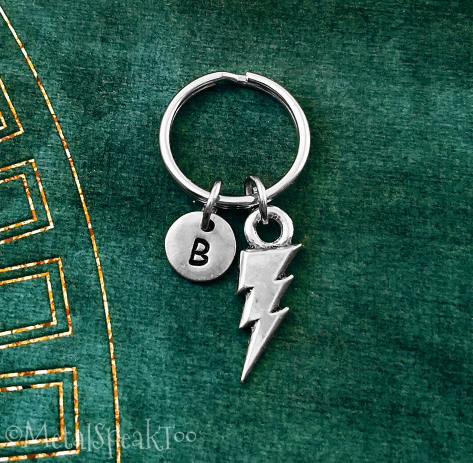 Lightning Keychain VERY SMALL Lightning Bolt Keychain Charm Etsy