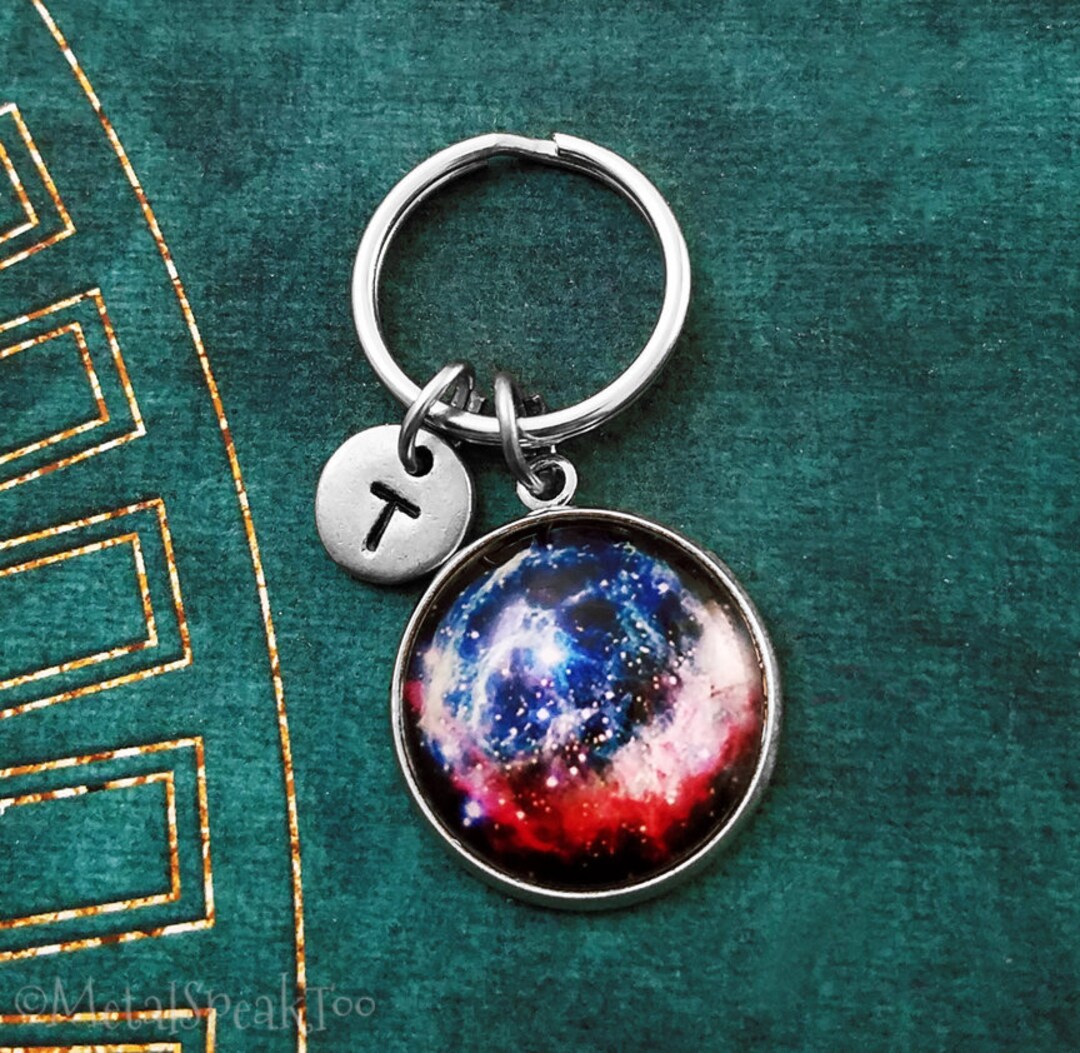 Galaxy Keychain SMALL Nebula Keychain Galaxy Keyring Space