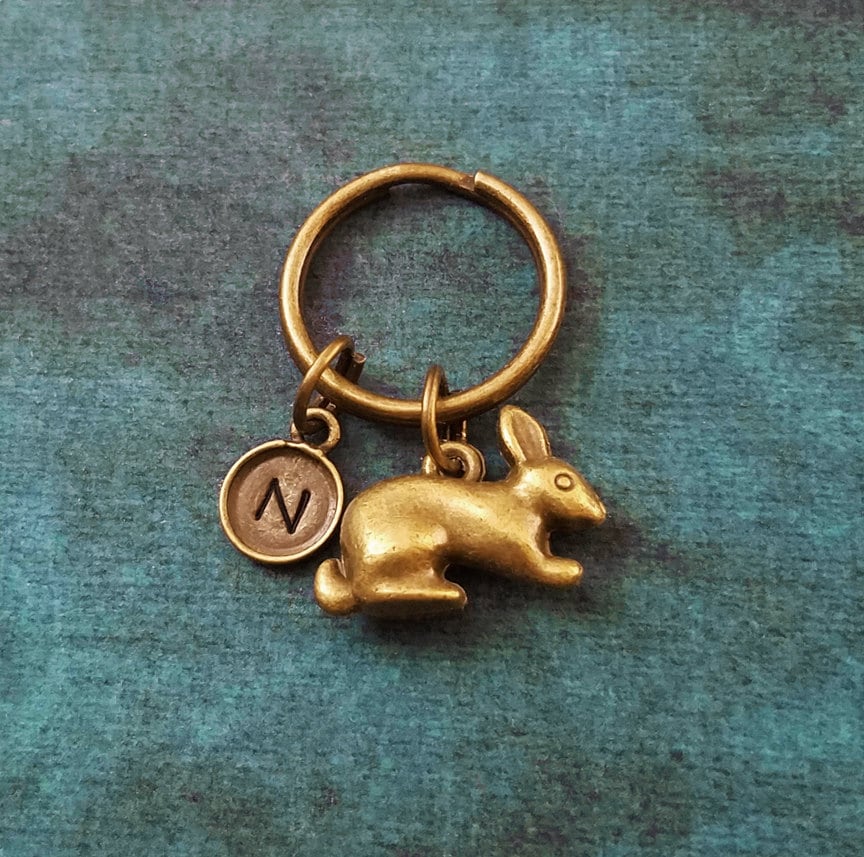 Swamp Rabbits Keychains Rabbit Keychain VERY SMALL Rabbit Keyring Bunny Keychain Easter Bunny ...