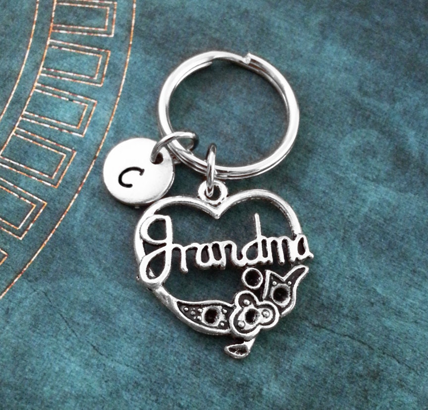 Grandma Keychain SMALL Personalized Key Ring Grandmother Etsy